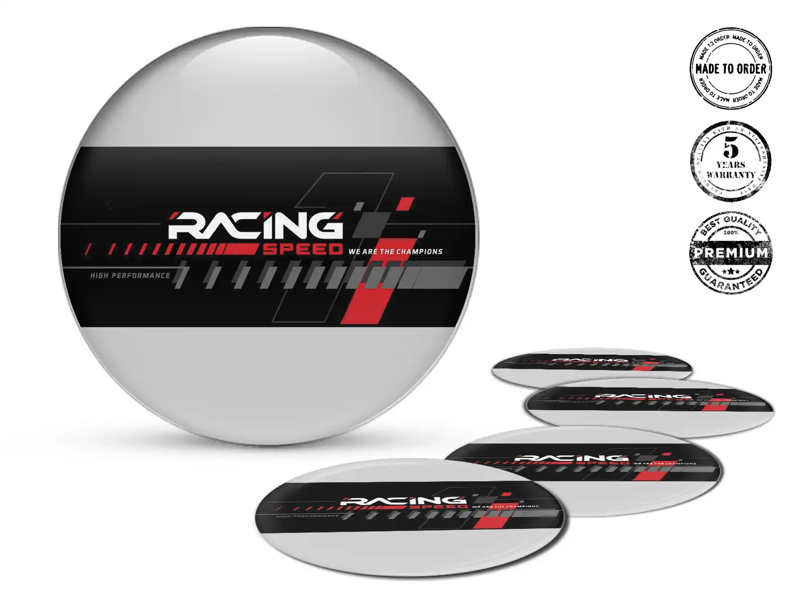 Resin Domed Stickers Gravitational Power Thrust